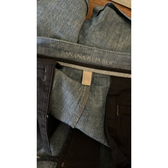 Banana Republic Shorts Womens Denim Chambray 5 Pockets Blue 100% cotton sz 12 - Picture 7 of 9